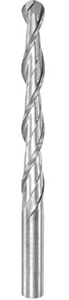 sourcing map Fraise en bout à bec sphérique 6 mm de diamètre 52 mm longueur de coupe 6 mm tige haute vitesse acier 2 cannelures spirale Upcut CNC Router Bits