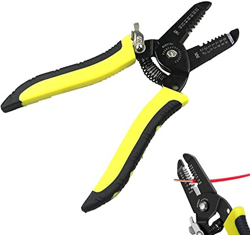 Pelacables Multifunción,Pelacables Electricista,Alicates para Pelar y Cortar Cables,Pelacables de Cable de Corte Herramienta de Mano,Para cortar presionar líneas,Rlectricistas