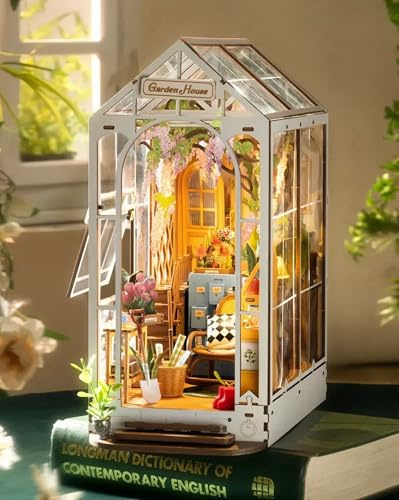 Rolife Kit Book Nook Casa Verde-3D Puzzle Maquetas Para Adultos Para Construir-Idea De Regalo Para Profesores,Amantes De Los Libros