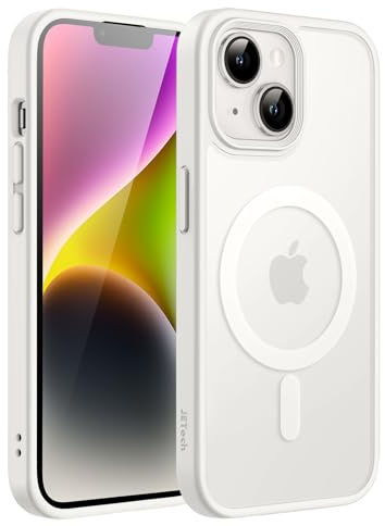 JETech Magnetisch Hülle für iPhone 14 6,1 Zoll Kompatibel mit MagSafe, Durchscheinende Matt Handyhülle Rückseite Dünn Stoßfest Schutzhülle (Polarstern)