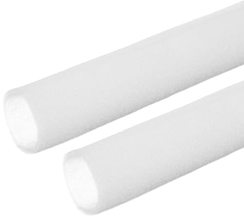 PATIKIL Guaina Isolante Per Tubi In Schiuma, 2 Pezzi Guaina Termica Per Tubi Avvolgimento Esterno Per Tubi 2-3/8 (60mm) DI x 2-3/4 (70mm) DE x 6.6 Piedi Per Maniglia HVAC, Bianco