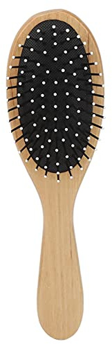 Brosse à cheveux à palette ovale, manche en bois, Massage du cuir chevelu, brosse démêlante, outil de coiffure pour la maison, les voyages, Salon de coiffure