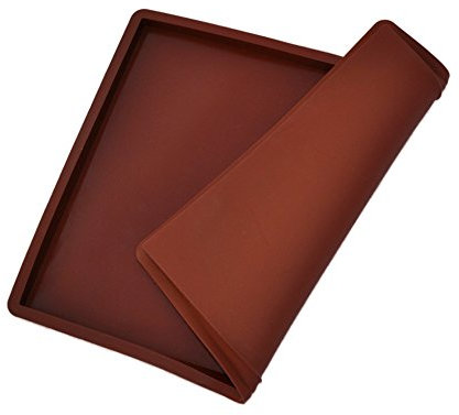 Silikon Backmatte Premium 36cmx28cmx1,5cm groß, mit Rand, wiederverwendbar, antihaftbeschichtet, rutschfest, Lebensmittelecht BPA-frei und geruchslos, bis 260° hitzebeständig