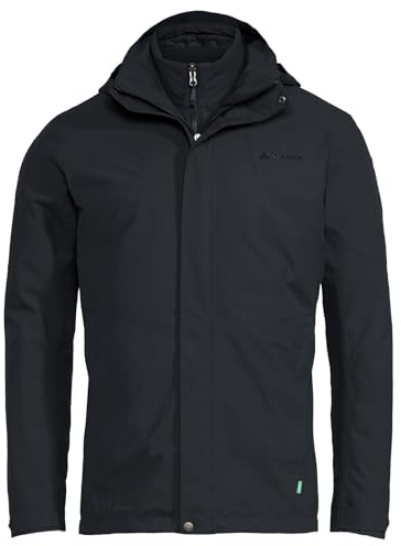 VAUDE Chaqueta doble para hombre Caserina 3 en 1 Ii, Hombre, Chaqueta doble., 42048, Phantom Black, large