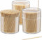 GUSTO [1500 unidades] Palillos de dientes de madera de bambú redondos de un solo punto - Formerly Comfy Package