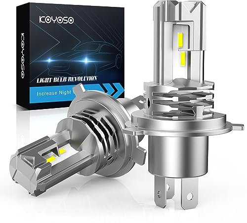 KOYOSO H4 LED Bulb aggiornate, 100W 20000LM for 12V Motorcycles Automobiles As High and Low Beams