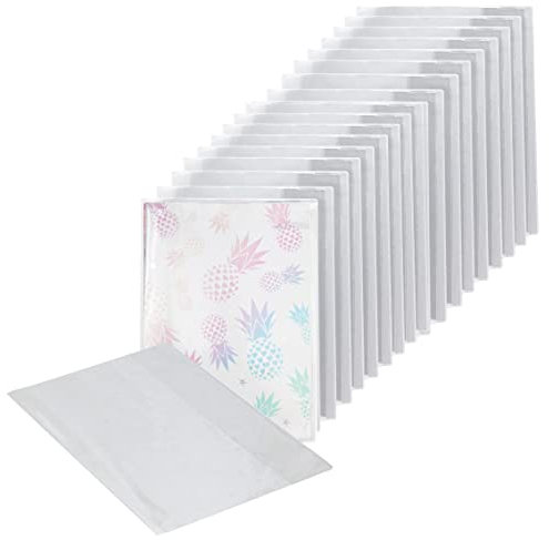 Exerz A4 buchumschläge Hefthülle klar wasserabweisend - Schutzhüllen zum Hineinschlüpfen für Notebooks, PVC-Hülle (20 Stück)