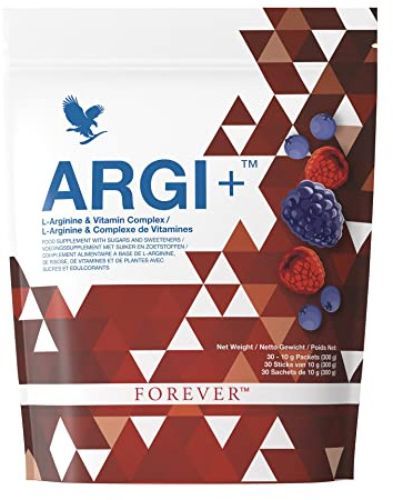 Forever Living Products ARGI+, 30 sachets per pouch, delicious berry flavour, 5g of L-arginine per serving, Gluten free