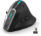 ECHTPower Souris Ergonomique Verticale sans Fil, Tri-Modes Mouse 2.4G & Bluetooth Rechargeable, Souris Vertical Droitier avec 5 DPI Réglable RGB Lumière 8 Boutons Programmables pour PC Ordinateur