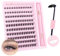 Parriparri Kit Faux Cils avec Lash Bond and Seal Extension de Cils Faux Cils Individuel 120 Grappe Faux Cils Naturel avec Colle Volume Russe Cluster Lashes