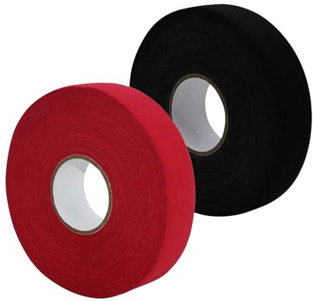 Kirgizta 2 Rollen Eishockey Schläger Tape 2,5cm*25m Griffband Selbstklebend Hockey Tape,Rutschfestes Verschleißfestes Tennisschläger Griffband,Badminton Griffband für Hockey Badmintongriff Golf Pole