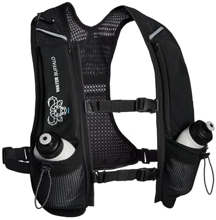 Water Buffalo Quiver Running Vest – Lightweight Hydration Pack with Dual Bottles for Men & Women, Ideal for Trail & Marathon Training