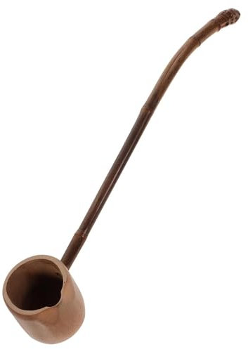 KOMUNJ Bambus- Wasserkelle im japanischen, Anger Griff, Spülbecher Holzkelle, Bailer, für Garten, Zuhause, Teezeremonie