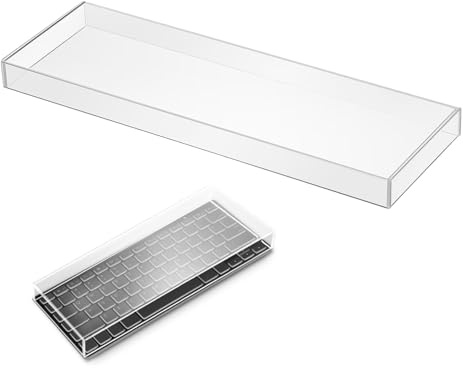 jojofuny Transparent Acrylic Keyboard Cover Key Protector for Spills Debris Sturdy Design Fit for Laptops Keyboard Dust