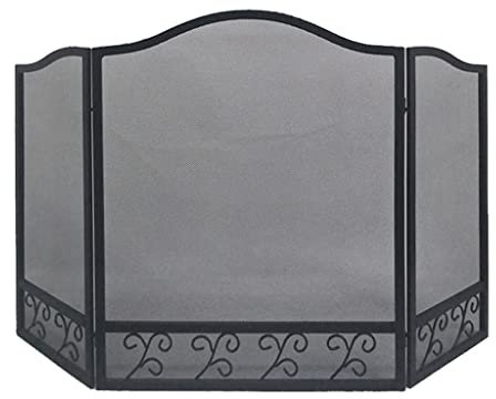 Schermi decorativi Griglia per caminetto Parascintille in stile europeo Schermo per caminetto domestico Stufa interna per esterni Copertura protettiva per camino Parascintille in ferro battuto retrò