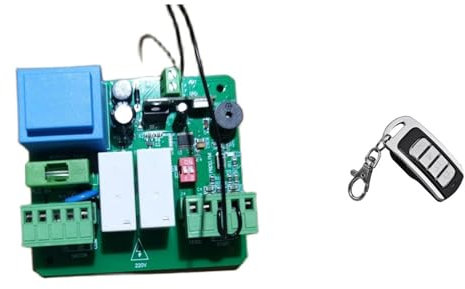 NGBFF Electric Gate Opener Kit, Roller Shutter Control Board 220V 433MHz Remote Control Nc Motor Speed Adjustable,Widely Used(PCB 6 remote)