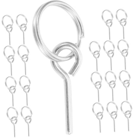 Tofficu 20pezzi Perno Collegamento Per Esterno in Metallo Resistente All Usura Facile Installare Adatto Maggior Parte Delle Tende Confezione