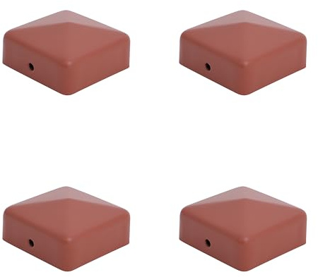 PYRAMID SQUARE BROWN FENCE/GATE POST CAP TOP 50mm x 50mm 2 Inch