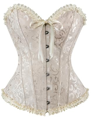 Genérico Corset Mujer Medieval Vintage Gótico Fiesta Reductor Corsé Vintage Talla Grande Corset Medieval Mujeres Fajas Bustier Halloween CinturónCorset para Halloween Carnaval Fiesta