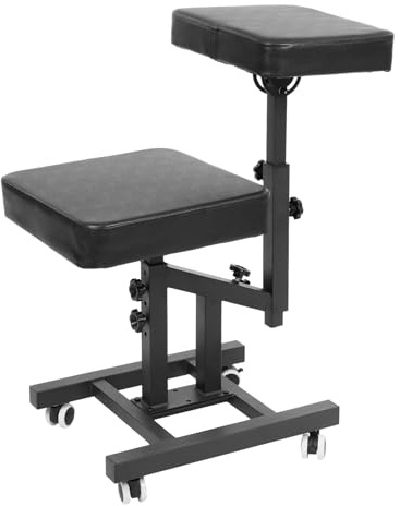 HPDTZ Silla de peluquería, silla de cosmética, silla giratoria, silla de trabajo ajustable y taburete de ruedas para salón estudio, taburete con ruedas, altura del asiento 43-61 cm, soporta hasta 100