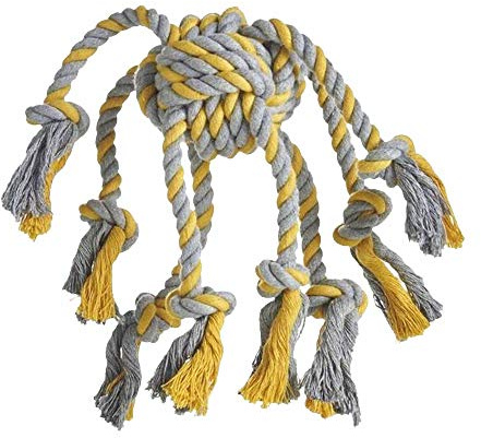 Sharples Rope Octopus Dog Toy (One Size) (Grey/Yellow)