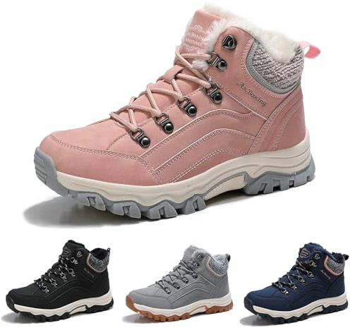 ARRIGO BELLO Botas Mujer Botines Zapatos Invierno Cálido Fur Forro Aire Libre Urbano Fiesta Oficina Caminando Senderismo 36-41 (XIN Rosado, Numeric_40)