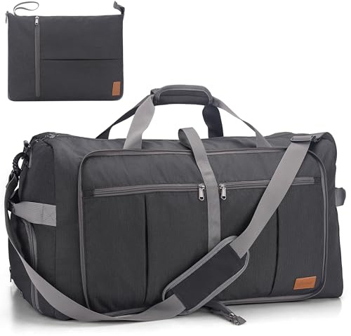 Upeelife Large Foldable Travel Duffle Bag, 125L Waterproof Holdall Luggage Bags with Shoe Compartment, Lightweight Weekend Overnight Sports Gym Bag for Men Women