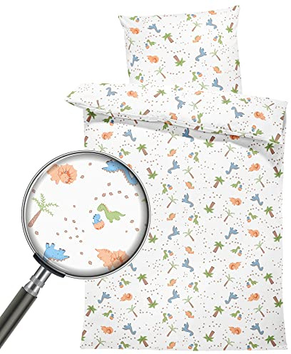 Biancheria da letto per bambini 90 x 120 cm, in cotone, motivo Duvet Cover 90 x 120 cm e federa 40 x 60 cm, per bambino e ragazza Oeko-Tex
