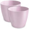 TULMERO Blumentopf matt, Pflanzkübel aus Übertopf Kunststoff Dekorativer Topf für, groß und klein Pflanzen, 2er-Set blumenkübel, blumenkübel kräutertopf, (2 Pack) Rosa, ø 20 cm