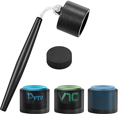 Pool Chalk Holder, Chalk Holder For Billiards, Pool Cue Chalk Holder, Portable Pocket Pool Stick Chalk Holder, Billiards Cue Snooker Accessories for Use Taom Pyro, Taom V10 Chalk And Generic Chalk