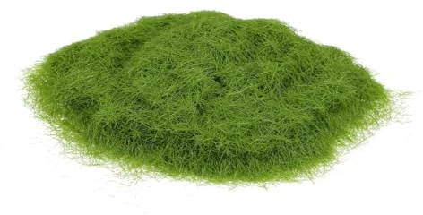 QUARKZMAN Statiskt gräs, 5 mm nylon konstgräspulver 2 x 30 g falskt gräs för modelljärnväg, järnvägslandskap, sandjord, vårgrön, 2-pack