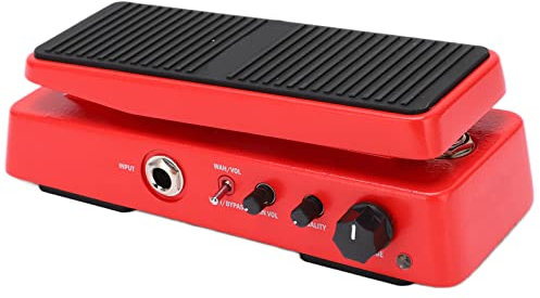 Dilwe 9V 18mA Metall-Multimode-Wah-Effektpedal mit Einstellbarem für Wah-Klangqualität, Gitarreneffektpedal, Knopfsteuerung, WAH-Pedal, Einstellbares WAH-Lautstärkepedal, Zubehör