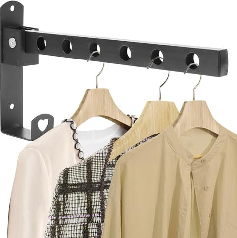 Gohytal 2 Stück Kleiderhaken Klappbar,Kleiderstange Wandmontage,Drehbarer Klapphaken Wandhaken,Wand Kleiderständer Garderobenhake kleiderlüfter für Balkon Schlafzimmer Waschküche Badezimmer