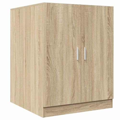 vidaXL Washing Machine Cabinet, Bathroom Cabinet with Shelf, Washing Machine Cupboard for Laundry Room, Laundry Cabinet, Sonoma Oak