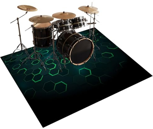 Drum Rug Drum Carpet Drum Mat Drum Rugs 120 x 80 cm Soundproof Blanket For Bass Drum Snare Jazz Drum Kit Shock Electronic Drum Thickened Drum Carpet Professional Non-Slip Rugs Musical Instrument Mat