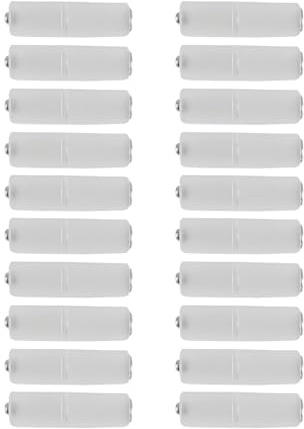 Namvo 20 st batteriadapter omvandlare f?r AAA till AA batteri Transparent fodral H?llare skal med metallkontakter p? botten