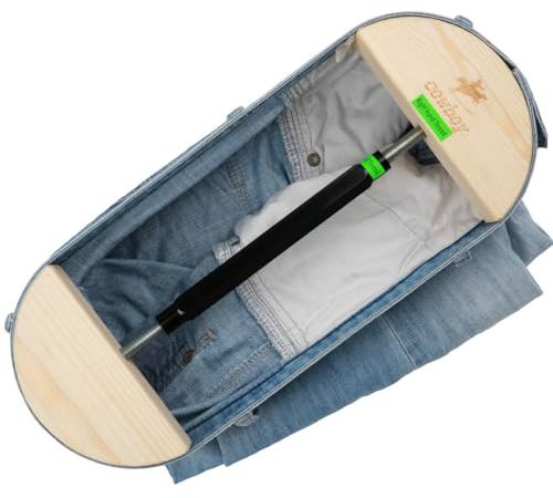 Tang's Heavy Duty Pant Stretcher for Jeans, Adjustable Waistband Stretcher 30 to 59 Inches, Solid Wood and Aluminum Alloy Waist Expander for Men and Women, Pants, Shorts and Skirts