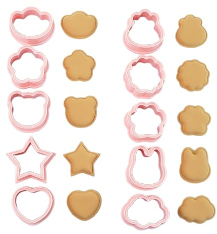 10 modello cartone animato taglierina per biscotti stampi per biscotti in plastica timbro per biscotti strumento decorazione fondenti facili da pulire fondenti taglierina per biscotti festa