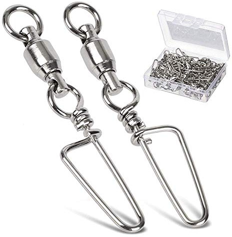 9Tong Girelle per la Pesca alla Carpa Cuscinetti a Sfera Girevoli con Coastlock Scatta Anelli Saldati Solidi in Acciaio Inossidabile Rotante ad Alta velocità per la Pesca in Mare 25pcs 31lbs