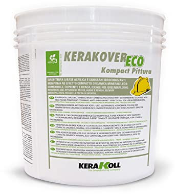 Kerakoll KERAKOVER KOMPACT PITTURA idropittura superlavabile acrilsilossanica riempitiva effetto compatto organica minerale coprente opaca interni esterni 4 lt bianco