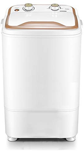 YXCKG Lavadora Doméstica, Lavadora Carga Superior 5kg, Lavadora Pequeña (41,5 X 39 X 64 Cm), Ropa Fácil De Lavar, Apartamentos, Camping, Uso En Autocaravana (Color : White+Cold)