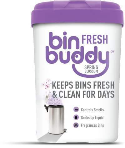 Bin Buddy Fresh Spring Blossom 450g, Bin Freshener Deodoriser Powder, Leaves Your Bin Smelling Great, Suitable for Indoor and Outdoor Bins