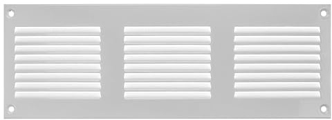 Vent Systems 30 x 10 cm Cubiertas de rejilla de ventilación - Blanco - Parrilla de retorno de aire de metal con protección contra plagas incorporada