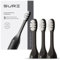 SURI Recyclable Plant-Based, Electric Toothbrush Heads - Built-in Tongue Scraper, Long Lasting Replacement Heads | Compatible Only with SURI Sonic Electric Toothbrush - Midnight Black, Pack of 3
