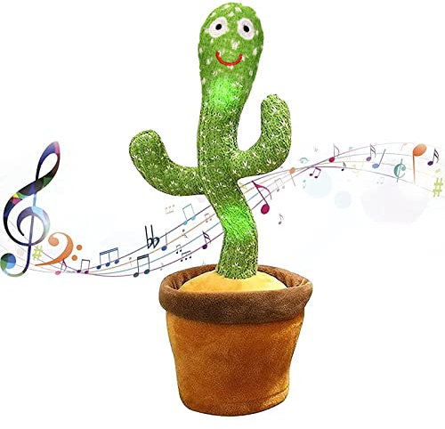 seOSTO Dancing Cactus Toy Repeat What You Say, Talking Cactus Toy Singing Cactus Mimic Toy Baby Toys for Year Old Boys Girls Kids Gifts, Baby Encourage Speech Toys