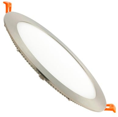 LEDKIA LIGHTING Placa LED 18W Circular SuperSlim Corte Ø 205 mm Silver 5000K Blanco Frío