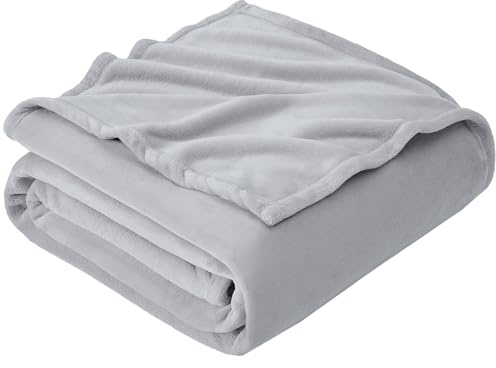 EHEYCIGA Extra Large Fleece Throw Blanket for Sofa 270x230cm, Silver Grey | Soft Fluffy Blanket for Bed, Warm Large Throws for Adults, Fit All Season