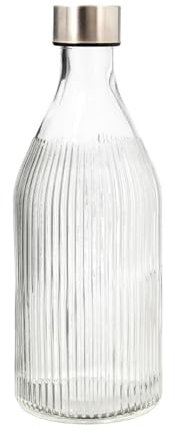 Quid Maison Botella Mesa Vidrio Con Tapón 1l Sodo Apto Frigorífico No Apto Microondas Reciclable