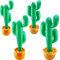 Lot de 4 grands cactus gonflables de 89,9 cm pour l'été, la plage, la piscine, la natation, la fête, la décoration de fête mexicaine, fête Cinco de Mayo, anniversaire, Hawaï