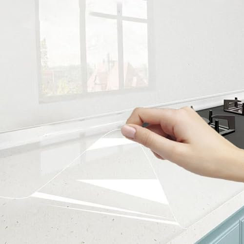 Clear Sticky Back Plastic Roll Protector Transparent Oil Proof Sticker Self-Adhesive for Cabinets, Walls and Shelves Film Removable Paper for Household Protector Transparent Oil Proof Sticker 30cm*2m